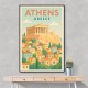 Athens Greece Travel Poster 1 Wall Art
