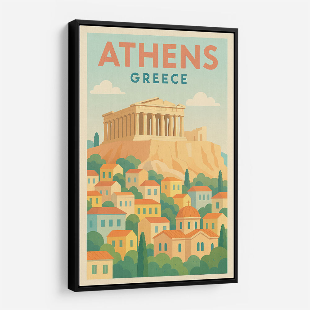 Athens Greece Travel Poster 1 Wall Art
