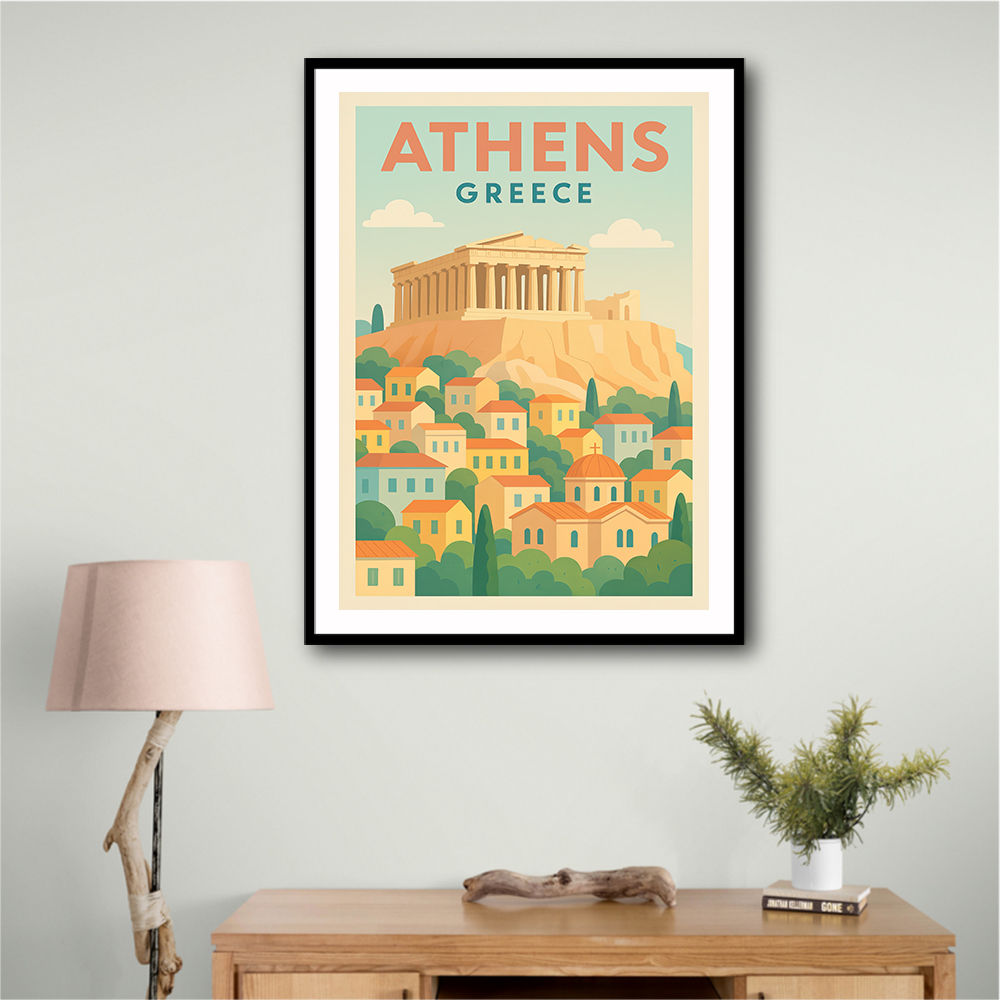 Athens Greece Travel Poster 1 Wall Art