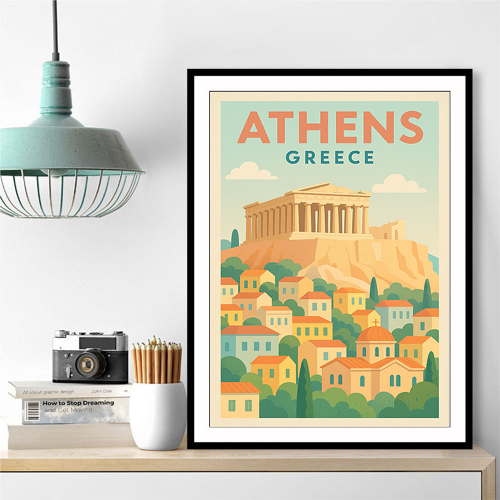 Athens Greece Travel Poster 1 Wall Art