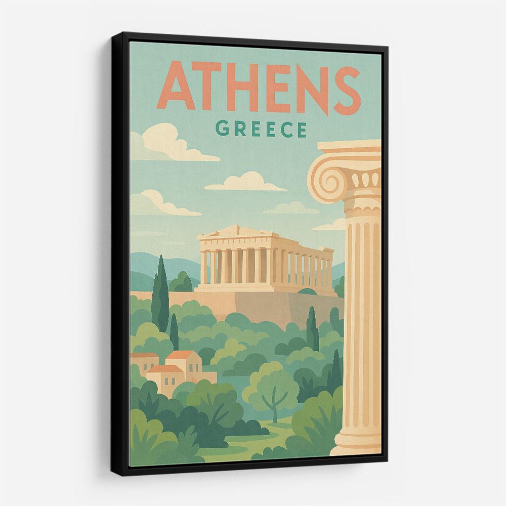Athens Greece Travel Poster Wall Art