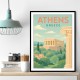 Athens Greece Travel Poster Wall Art