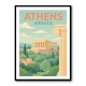 Athens Greece Travel Poster Wall Art