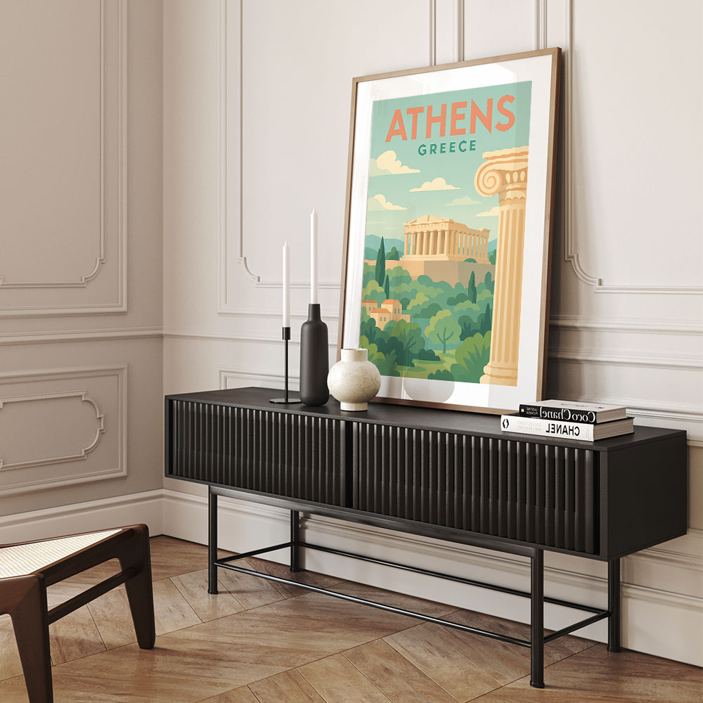 Athens Greece Travel Poster Wall Art