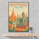 Ayutthaya Thailand Travel Poster 1 Wall Art