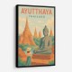 Ayutthaya Thailand Travel Poster 1 Wall Art