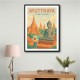 Ayutthaya Thailand Travel Poster 1 Wall Art