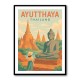 Ayutthaya Thailand Travel Poster 1 Wall Art
