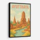 Ayutthaya Thailand Travel Poster Wall Art