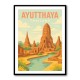 Ayutthaya Thailand Travel Poster Wall Art