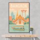 Bangkok Travel Poster 1 Wall Art