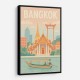 Bangkok Travel Poster 1 Wall Art