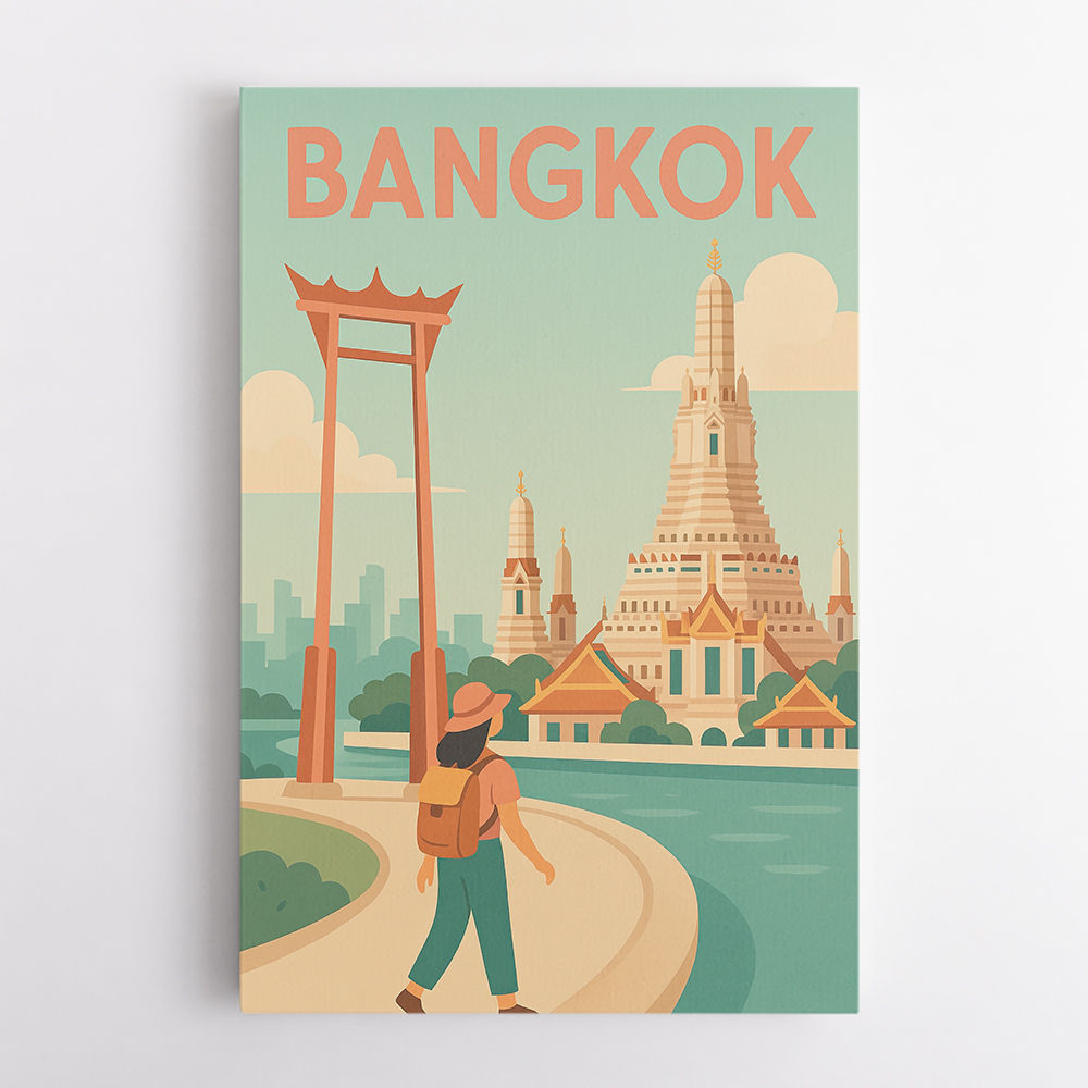 Bangkok Travel Poster Wall Art