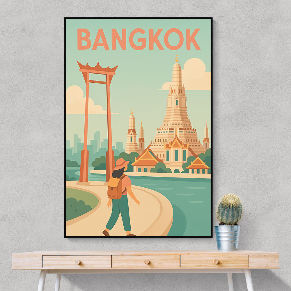 Bangkok Travel Poster Wall Art