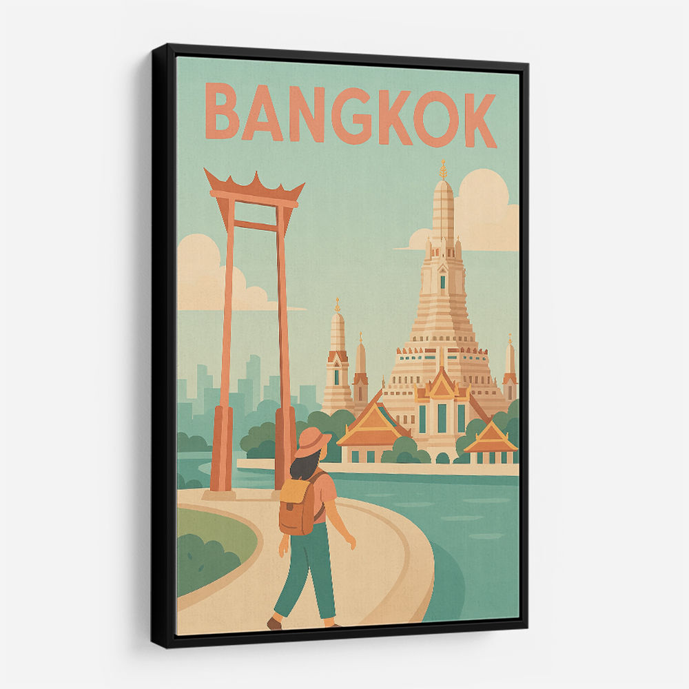 Bangkok Travel Poster Wall Art