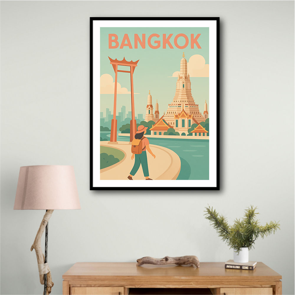 Bangkok Travel Poster Wall Art
