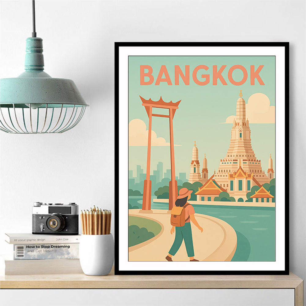 Bangkok Travel Poster Wall Art