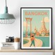 Bangkok Travel Poster Wall Art
