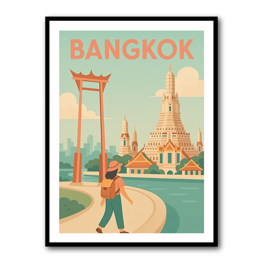Bangkok Travel Poster Wall Art