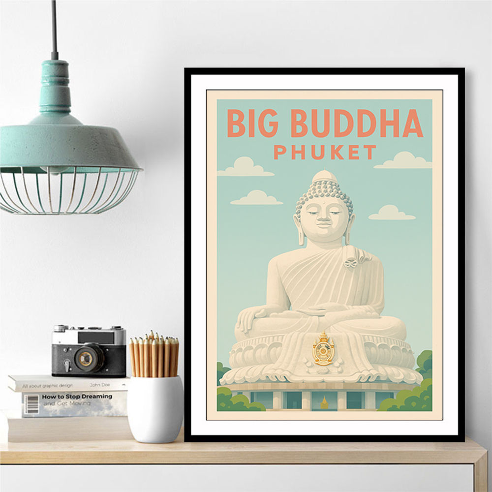 Big Buddha Phuket Thailand Travel Poster Wall Art