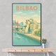 Bilbao Travel Poster Wall Art