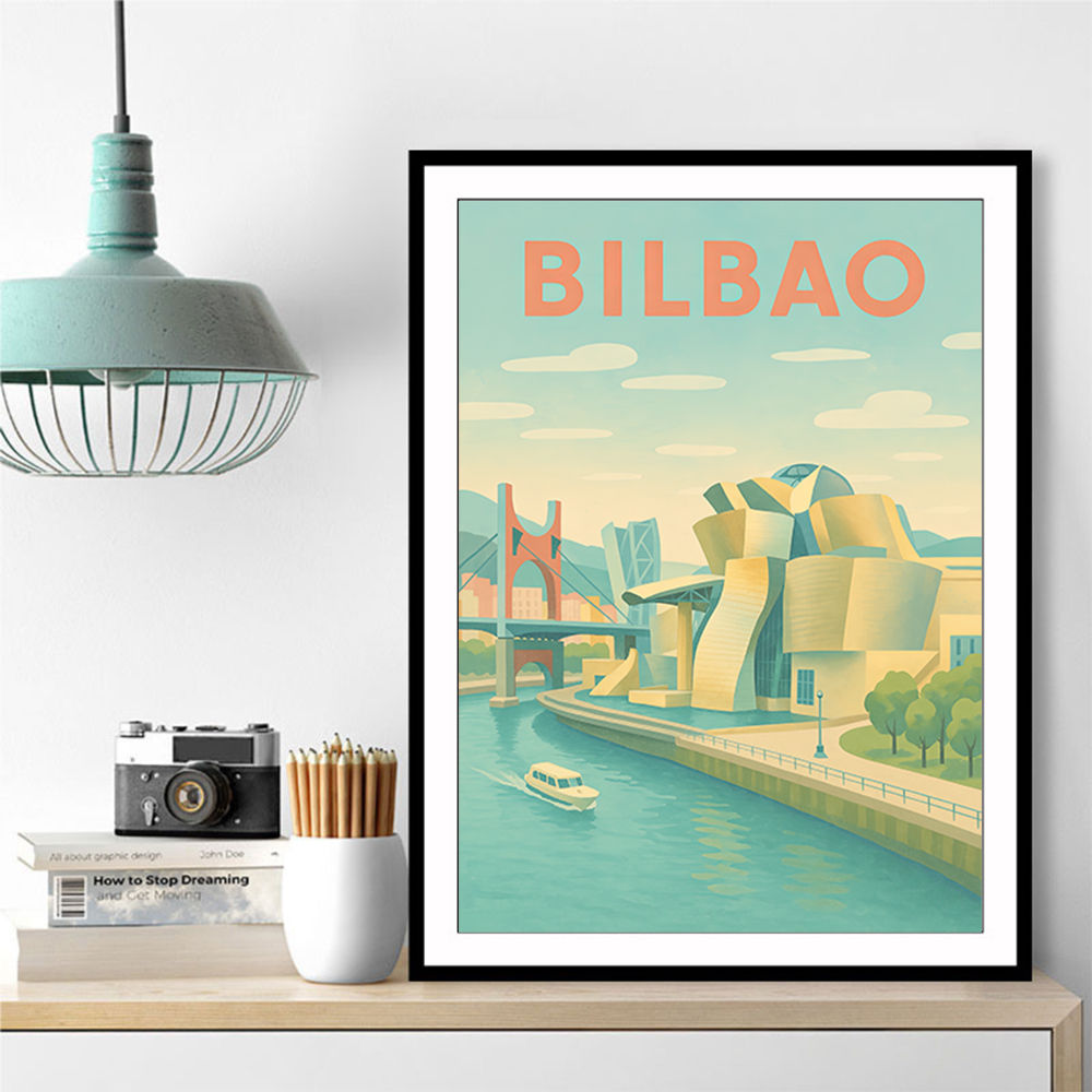 Bilbao Travel Poster Wall Art