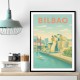 Bilbao Travel Poster Wall Art