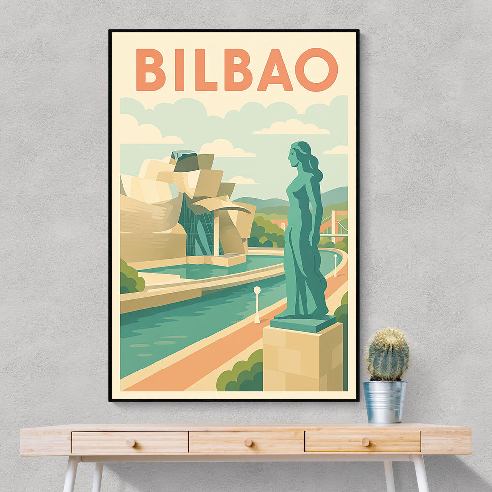 Bilbao Travel Poster 1 Wall Art