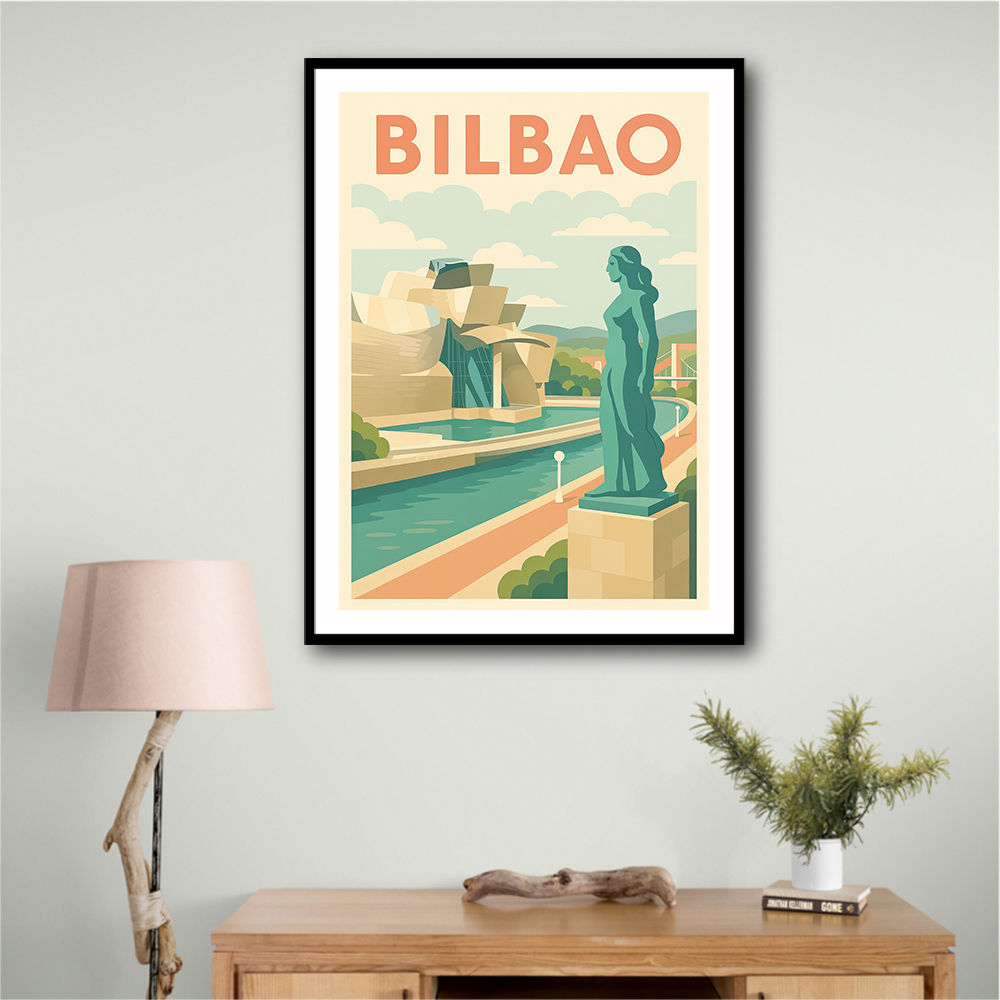 Bilbao Travel Poster 1 Wall Art