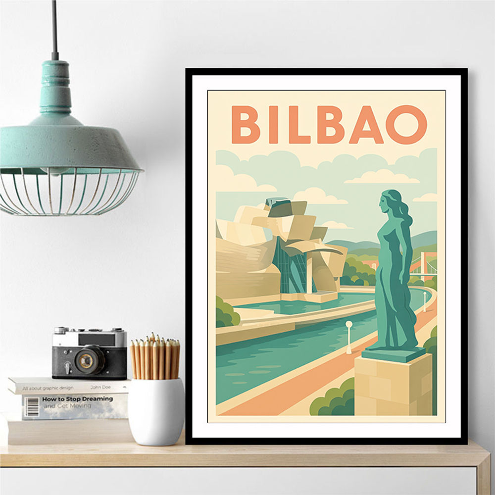 Bilbao Travel Poster 1 Wall Art