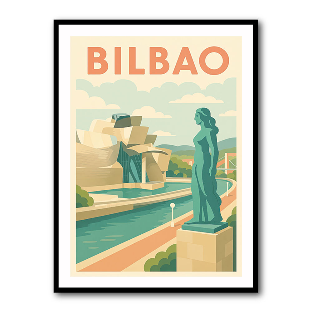 Bilbao Travel Poster 1 Wall Art