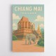 Chiang Mai Thailand Travel Poster Wall Art