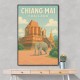 Chiang Mai Thailand Travel Poster Wall Art