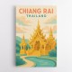 Chiang Rai Thailand Travel Poster 1 Wall Art