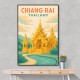Chiang Rai Thailand Travel Poster 1 Wall Art
