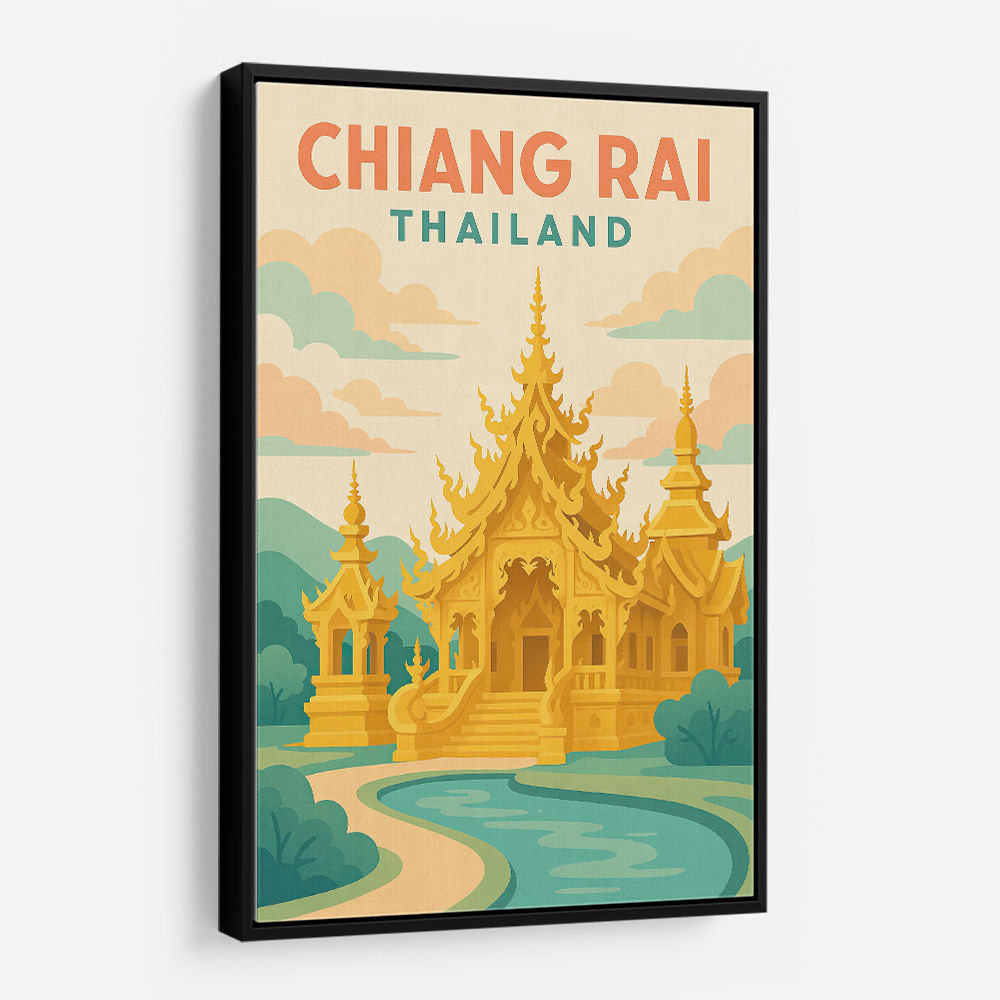 Chiang Rai Thailand Travel Poster 1 Wall Art