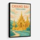 Chiang Rai Thailand Travel Poster 1 Wall Art