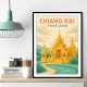 Chiang Rai Thailand Travel Poster 1 Wall Art