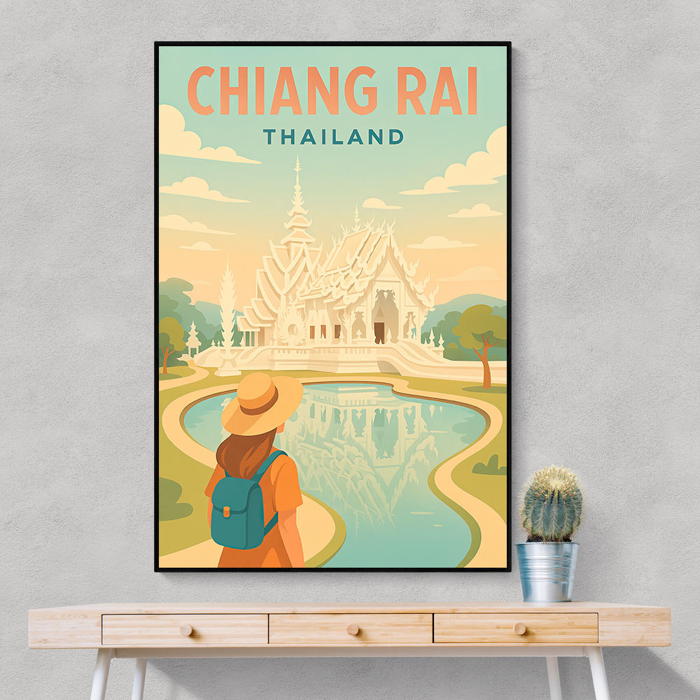Chiang Rai Thailand Travel Poster Wall Art