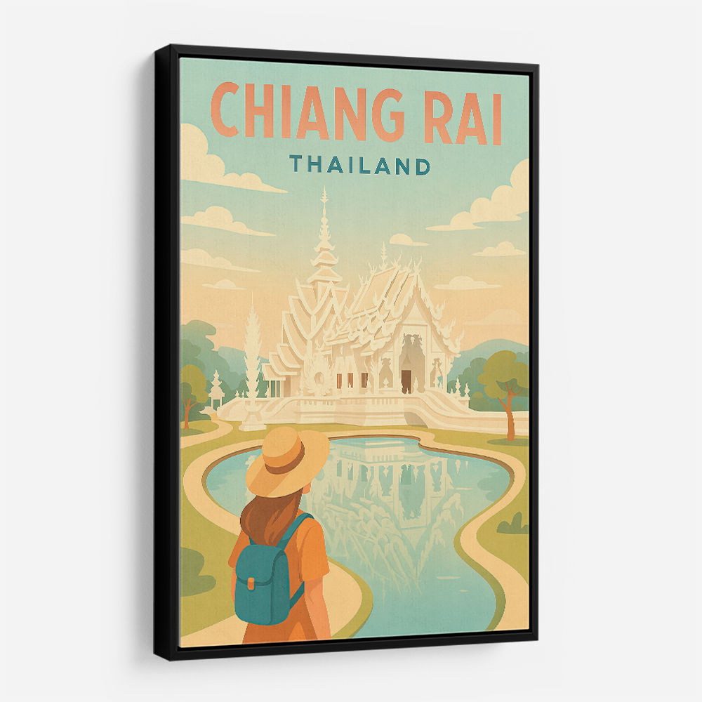 Chiang Rai Thailand Travel Poster Wall Art