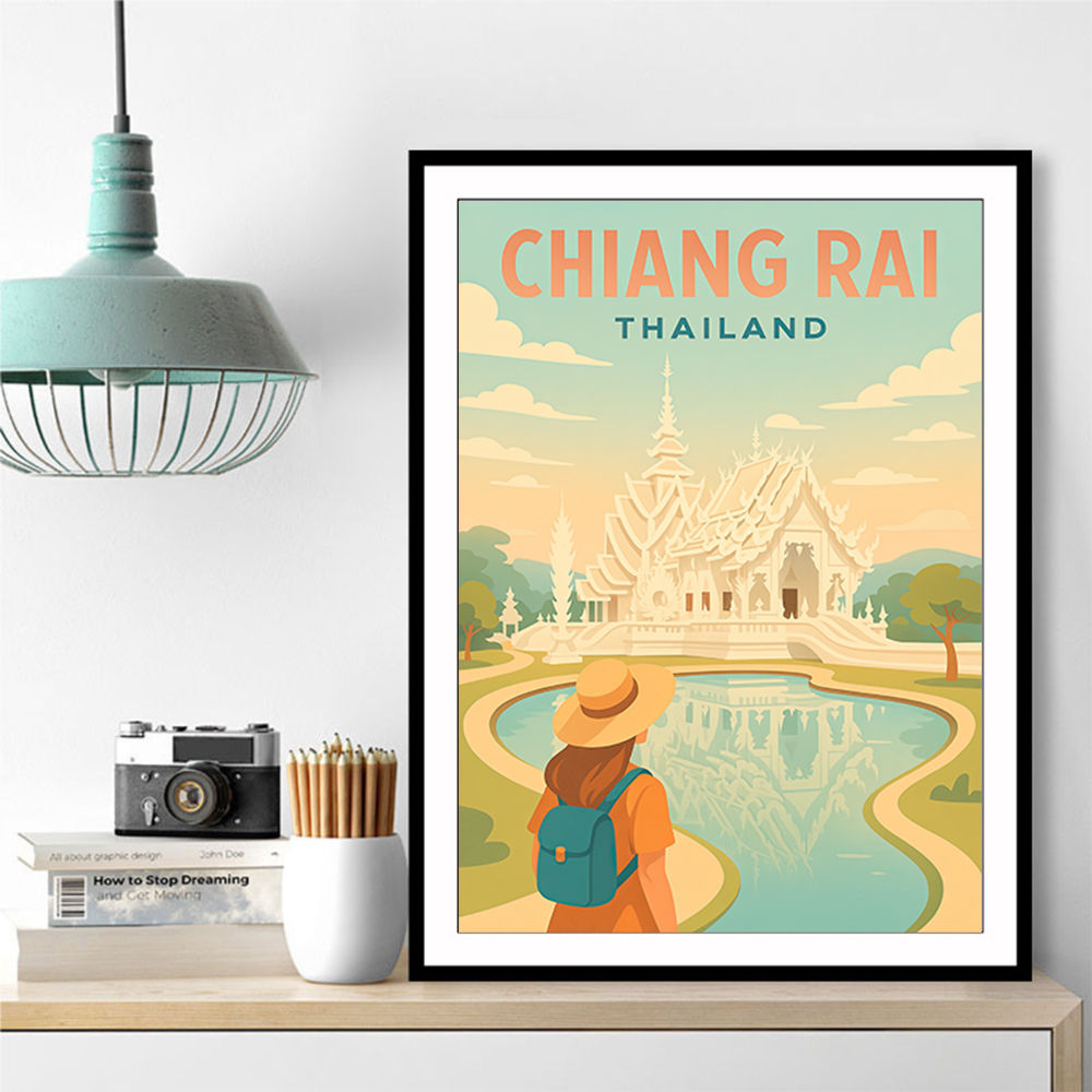 Chiang Rai Thailand Travel Poster Wall Art
