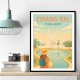 Chiang Rai Thailand Travel Poster Wall Art