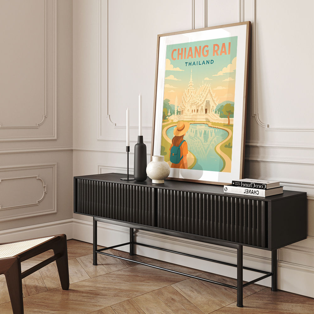 Chiang Rai Thailand Travel Poster Wall Art