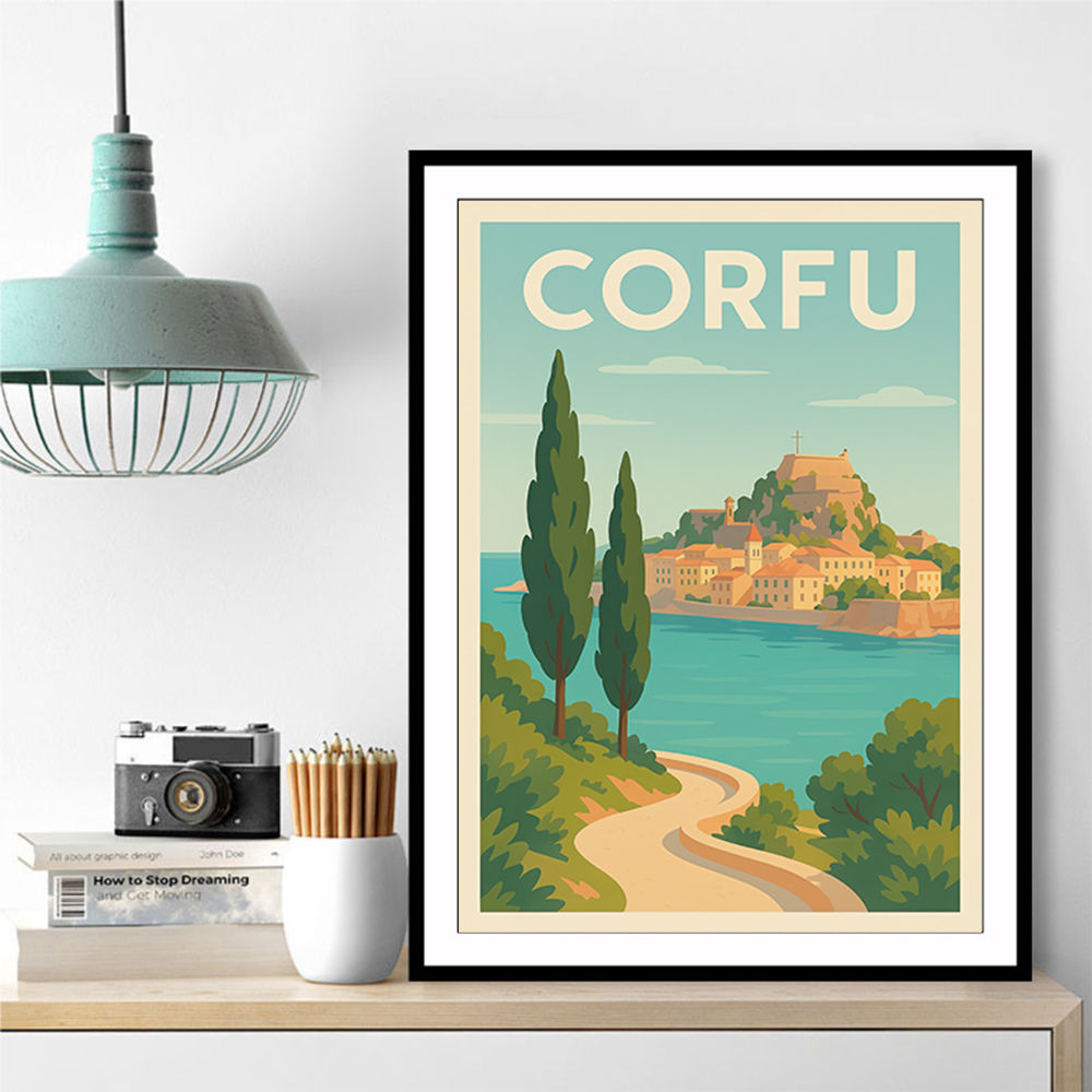Corfu Travel Poster Wall Art