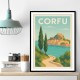 Corfu Travel Poster Wall Art