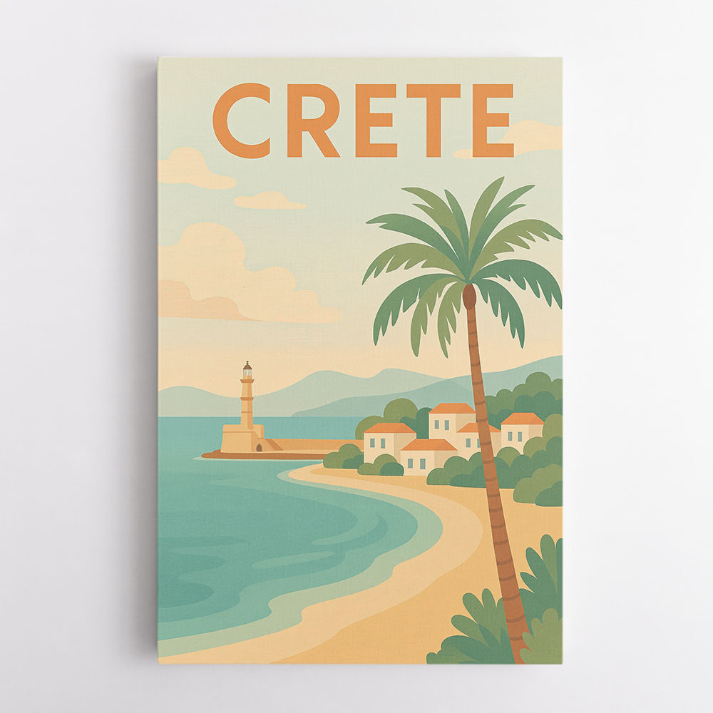 Crete Travel Poster 1 Wall Art