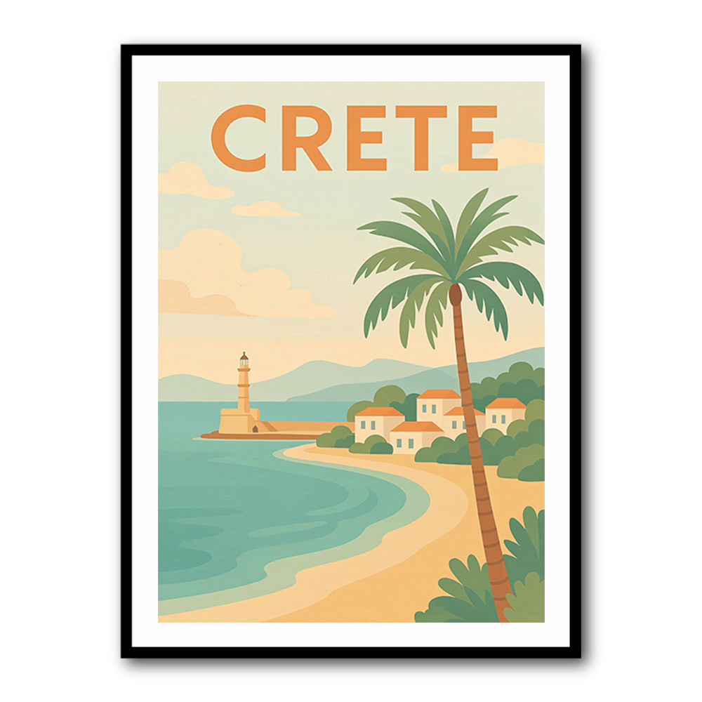Crete Travel Poster 1 Wall Art
