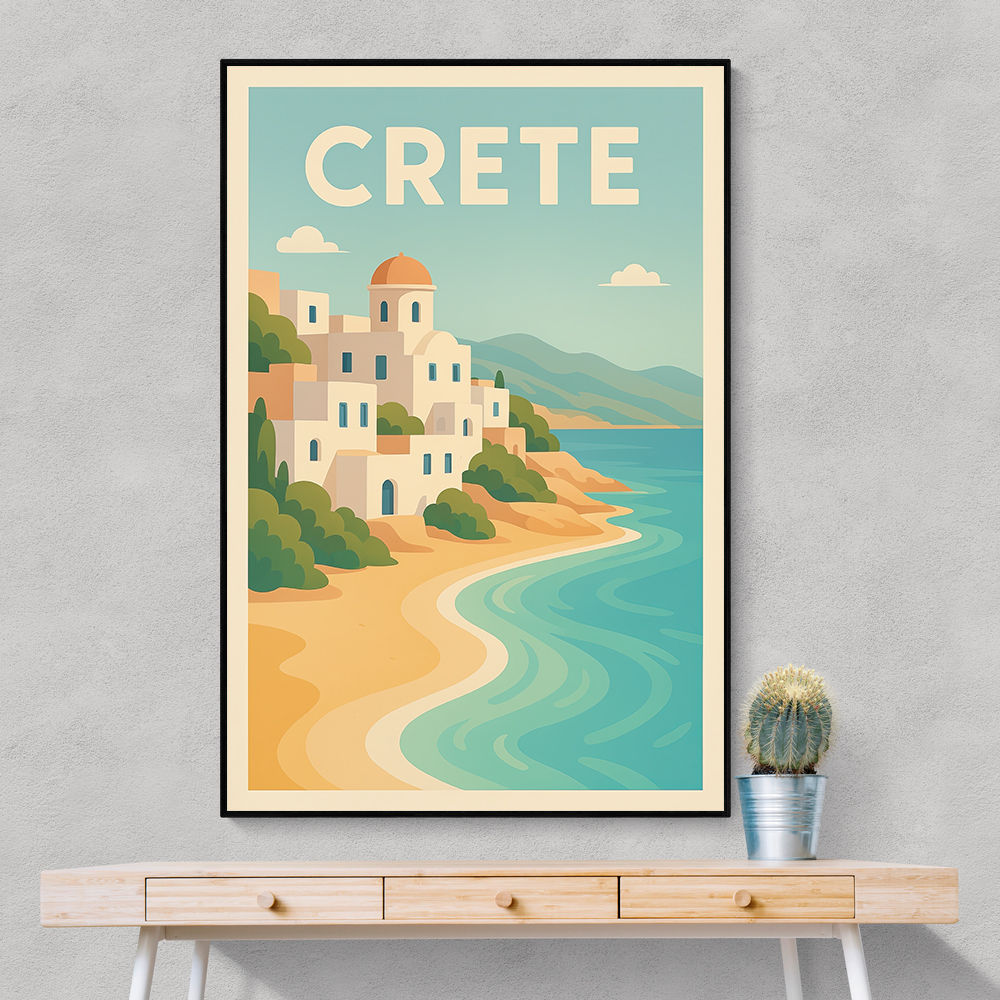Crete Travel Poster 2 Wall Art