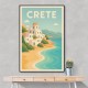 Crete Travel Poster 2 Wall Art