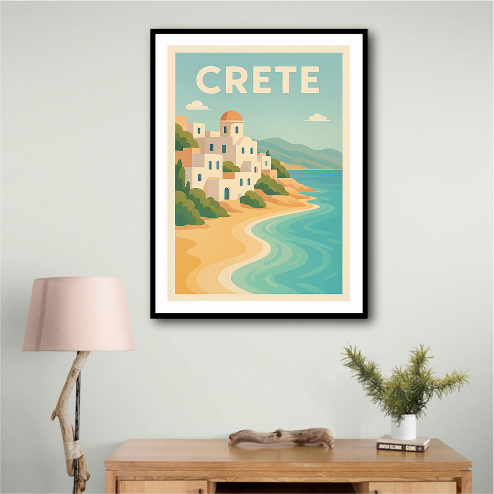 Crete Travel Poster 2 Wall Art